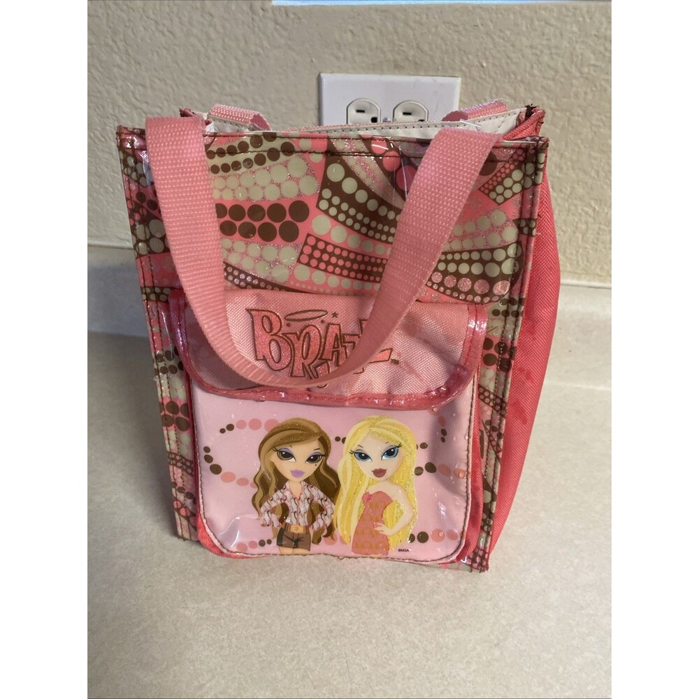 Vintage Bratz Pink Messenger Carrying Bag 10" x 8" x 4"